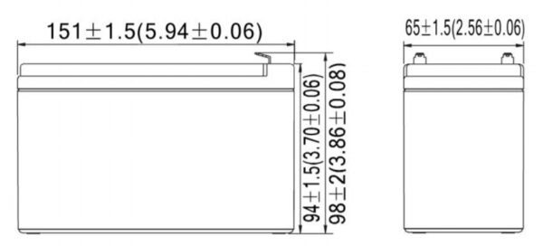 แบตเตอรี่เครื่องสำรองไฟ 12V9Ah