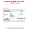 สเปคแบตเตอรี่ up สำรองไฟ sunny 12V15Ah