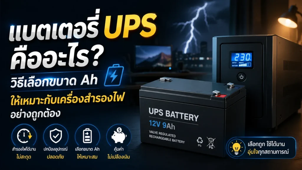 คู่มือเลือกซื้อแบตเตอรี่เครื่องสำรองไฟ UPS